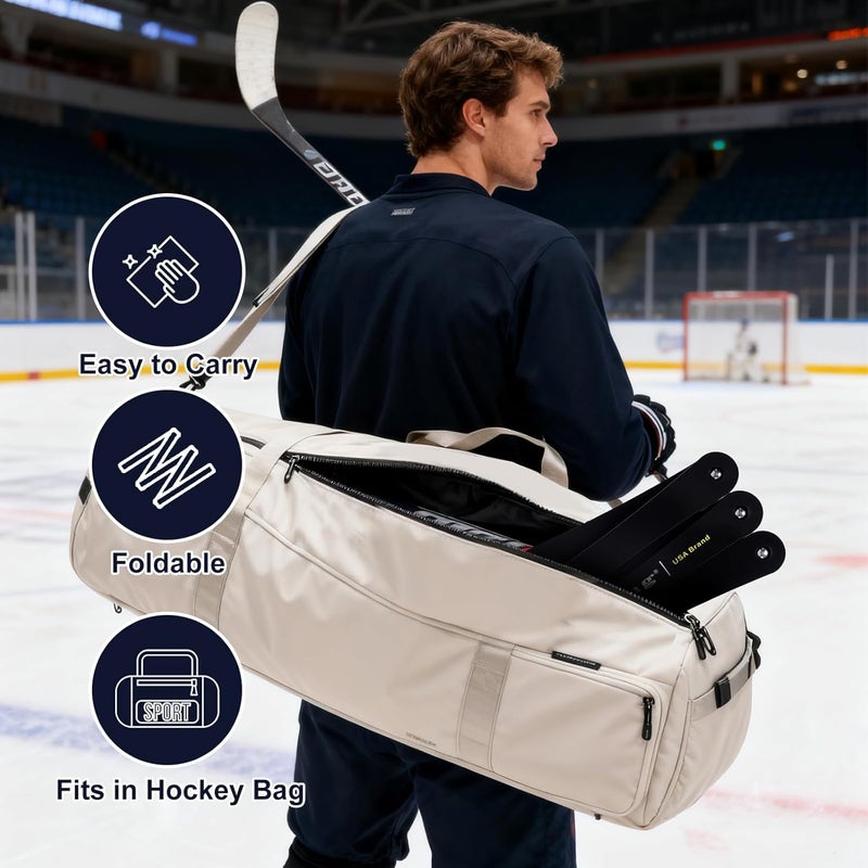 Baseng Hockey Stick Handling Trainer | Adjustable Hockey Training Equipment for Puck Control, Hand-Eye Coordination & Reaction Time | Portable On/Off Ice Trainer for All Ages,5/7 Sections - Image 4